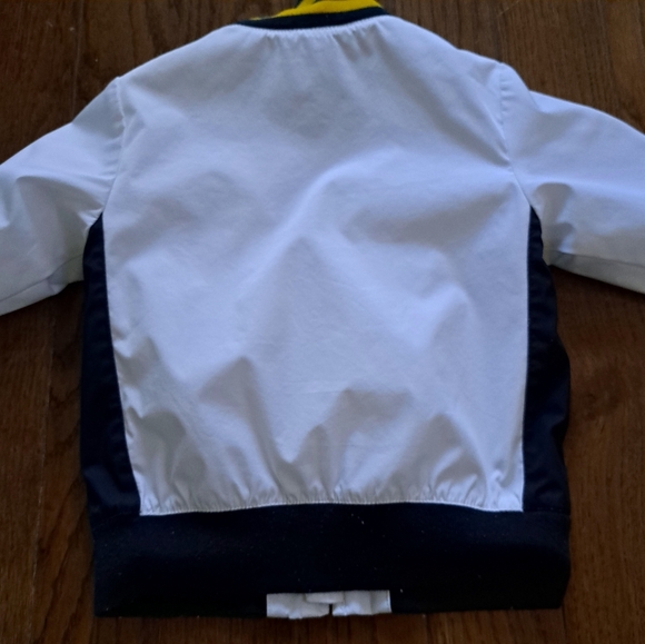 Polo Ralph Lauren Kids White Navy Yellow Zip‎ Up Jacket Polo Pony Logo 24M - Picture 5 of 9